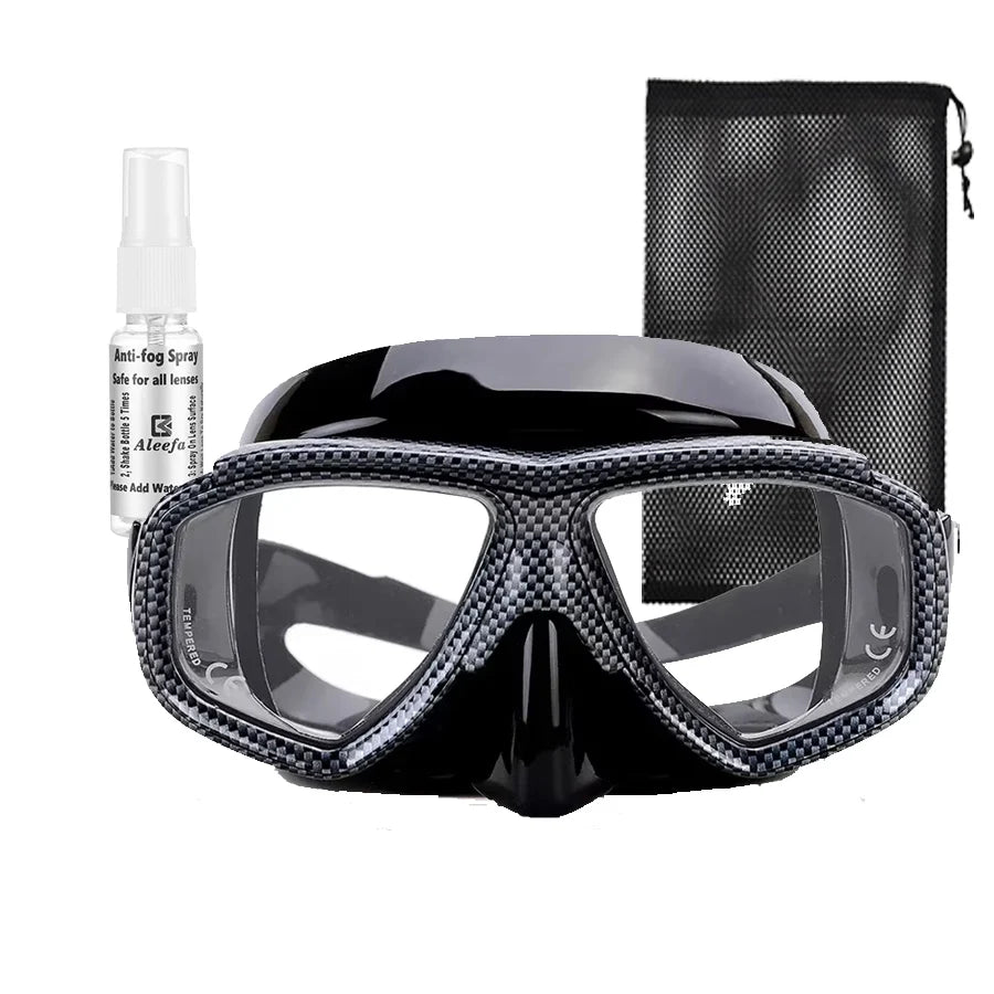Customize Myopia Diving Mask Snakeskin Anti Fog for Spearfishing Gear Swimming Masks Googles Nearsighted Lenses Short-sighted