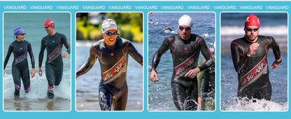 SUMARPO Triathlon Wetsuit for Men, 3/2mm Yamamoto Neoprene for Open Water Swimming