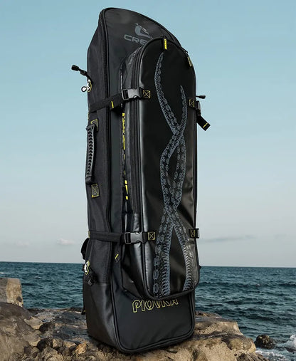 Cressi Fishing Freediving Fin Bag Backpack for Spearfishing Equipment Waterproof Scuba Long Blade Piovra