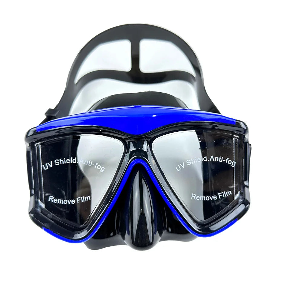 New adult silicone diving glasses professional snorkeling HD swimming tempered glass large frame mask