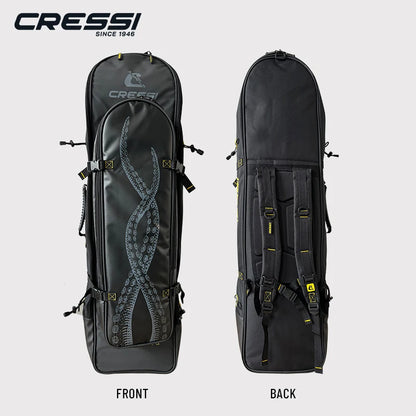 Cressi Fishing Freediving Fin Bag Backpack for Spearfishing Equipment Waterproof Scuba Long Blade Piovra