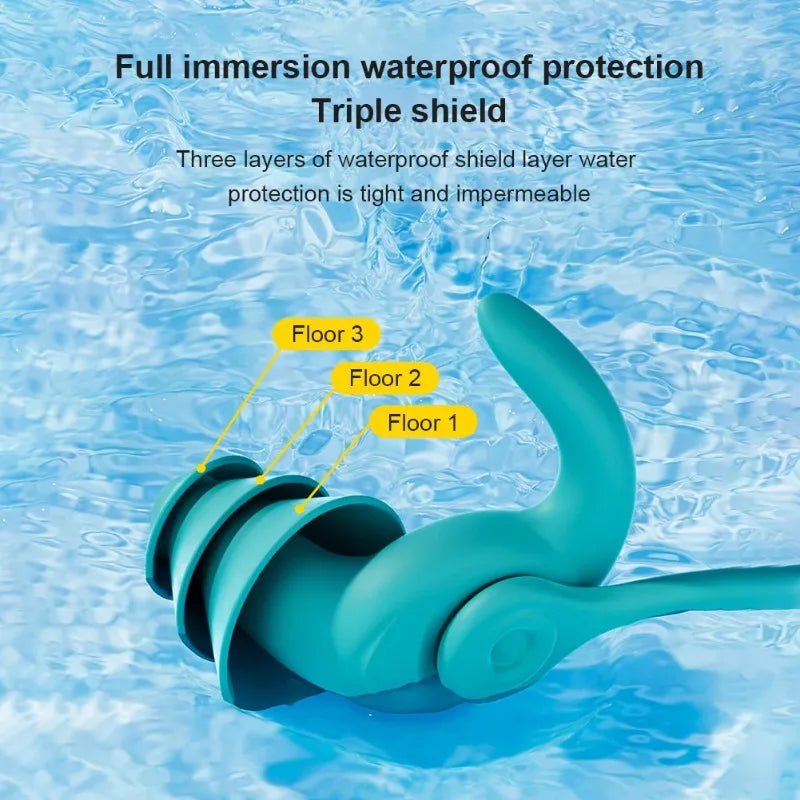 1Pair/2Pair Swim Ear Plugs Silicone Waterproof Anti-noise Pool Accessories SwimmingEarplugs Water Sports Swim Swimming Ear Plugs