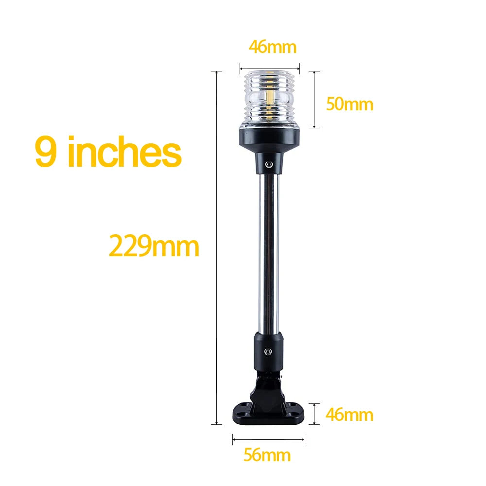 NEW Fold Down 360 Degree LED Boat Navigation Light for Yacht Marine Anchor Light 12~24 V Sailing Signal Light  Boat Accessories