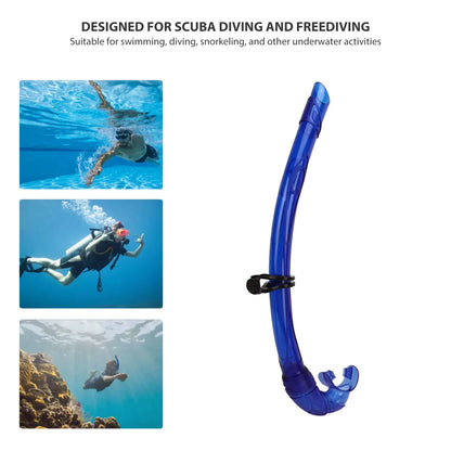 New Diving Snorkel PVC Easy Breath Snorkel Diving Snorkeling Tube with Comfortable Mouthpiece for Free Diving Diving Equipment
