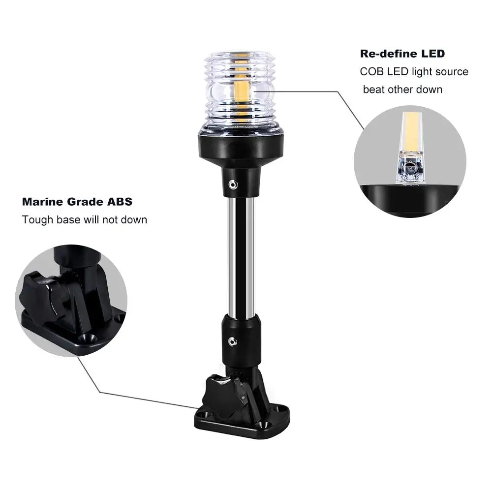 NEW Fold Down 360 Degree LED Boat Navigation Light for Yacht Marine Anchor Light 12~24 V Sailing Signal Light  Boat Accessories