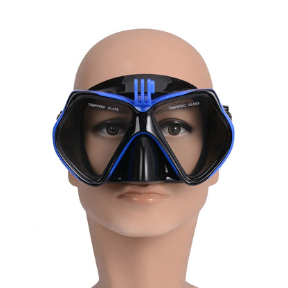Diving Mask Swimming Goggles For GoPro Underwater Sports Camera Tempered Glass Professional Scuba Dry Snorkel Tube Adults Youth