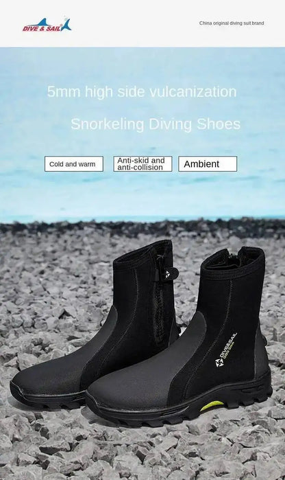 5MM Neoprene Dive Boots Surf Scuba Diving Swimming Shoes Windsurf Underwater Fishing Kitesurf Equipment Beach Shoes Snorkeling