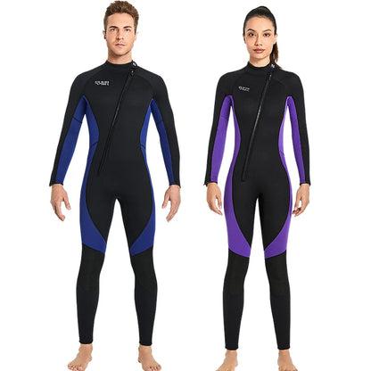 3MM Neoprene Wetsuit Front Zipper Men Kite Surf Diving Suit Women Kayak Swim Scuba Diving and Snorkeling Spearfishing Wetsuits