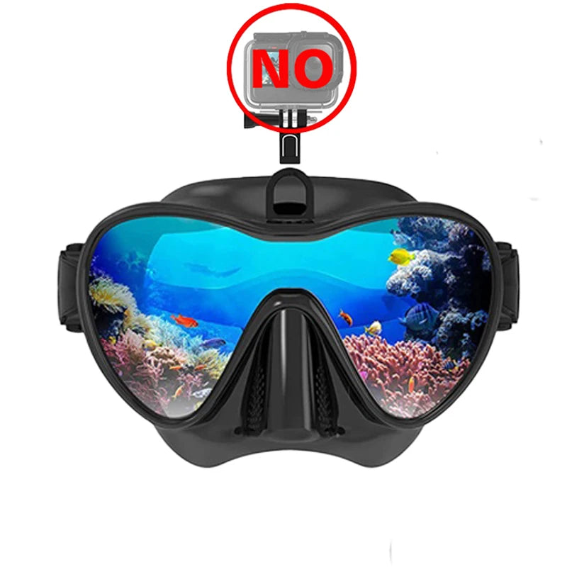 Large Frame Snorkeling Set, Anti Fog, HD Panoramic View, Aqua, Diving Goggles Adult, Underwater, Snorkel Mask With Go-Pro Mount
