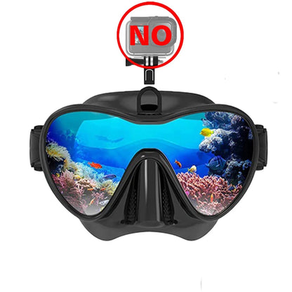 Large Frame Snorkeling Set, Anti Fog, HD Panoramic View, Aqua, Diving Goggles Adult, Underwater, Snorkel Mask With Go-Pro Mount