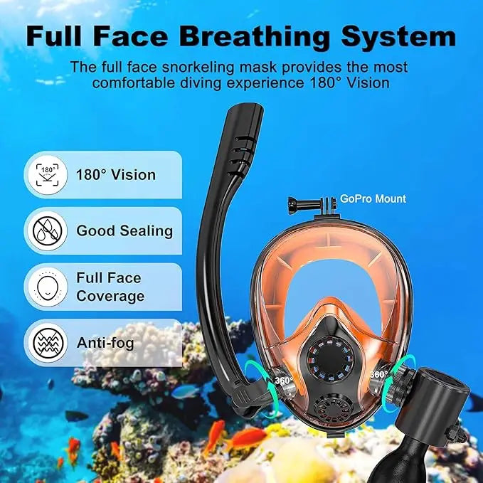 HECUIOI 0.5L Mini Scuba Tank, Diving Mask Snorkel Air Snorkeling Equipment Outdoor Oxygen Diving Tank Underwater Swimming