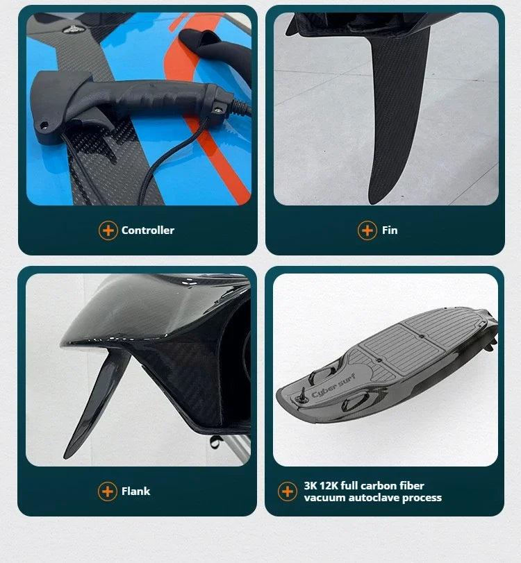 Ultralight 24kg Carbon eFoil Board, Professional Electric Surfboard with Long Range & High Power for Ocean Water Adventures
