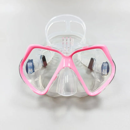 Diving Mask Swimming Goggles For GoPro Underwater Sports Camera Tempered Glass Professional Scuba Dry Snorkel Tube Adults Youth