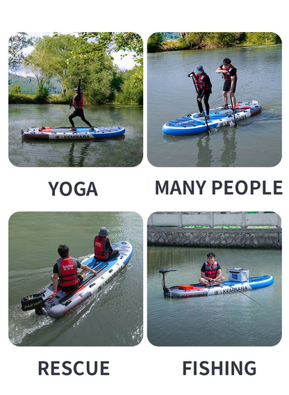 koetsu Wide Body Inflatable Stand Up Paddle Board SUP Board 3 to 5 people Padding Water Parents and Children PVC Wakeboard