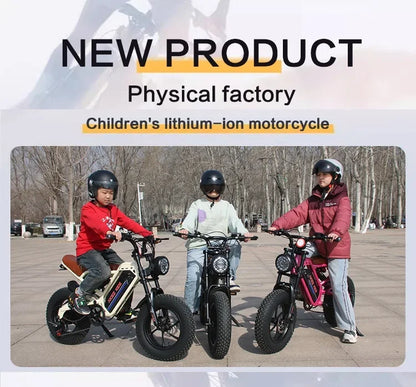 Mini motorcycle children riding electric bike 350W motor 36V 16Ah battery 16 inch tire E bike new urban sports electric bicycle
