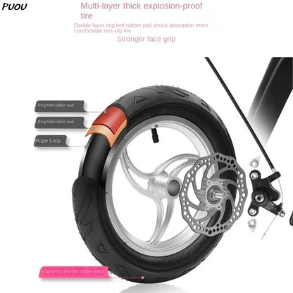 PUOU Children's Bicycle With Magnesium Alloy Monoblock Wheels For Girls And Boys Baby's First Bike Hot New
