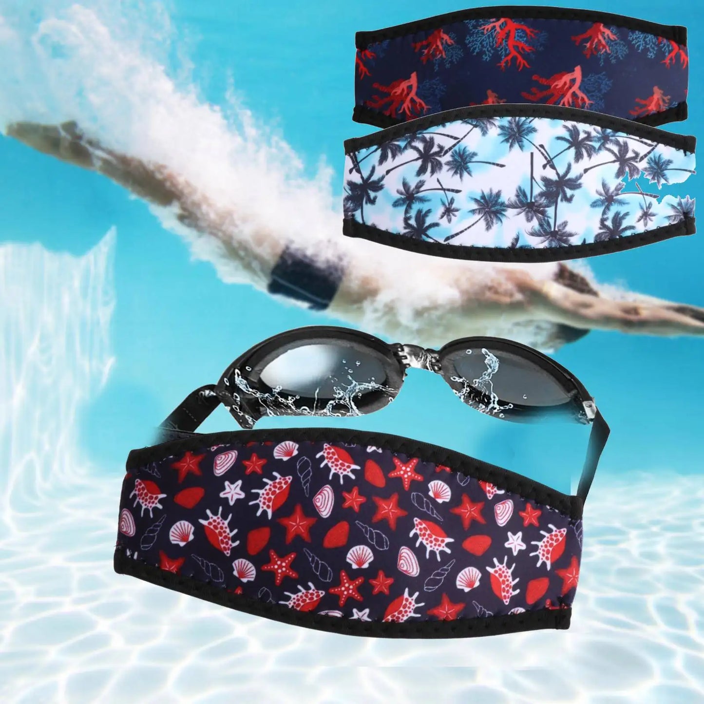 Diving Strap Cover Mask Straps Snorkel Head Strap Elastic Band Mask Slap Straps Protect Long Hair Band Scuba Gear Accessories
