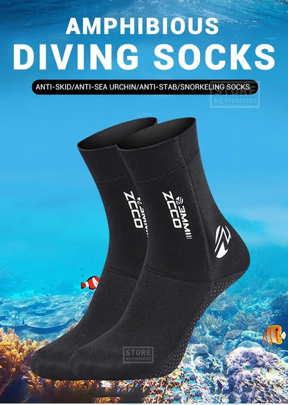 Neoprene Socks 3mm For Swimming Diving Socks Rubber Sole Sup Non-Slip Swim Socks Surf Board Socks Water Proof Socks