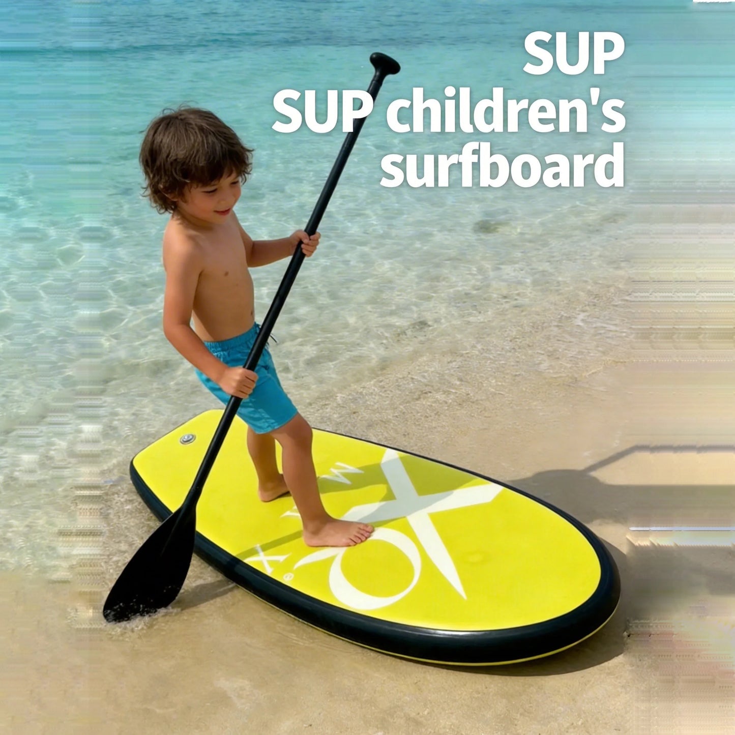 Kids Inflatable SUP Board Stand Up Paddle Board Surfboard  Non-Slip Safe Lightweight Complete Kit Pump Backpack Water Sports