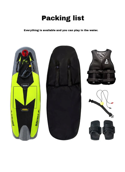 High-Speed Carbon Fiber Electric Surfboard, Jet Power with Li-ion NMC Battery & New Control System, Ribbed KeelEPPforWaterSports