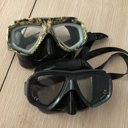 Customize Myopia Diving Mask Snakeskin Anti Fog for Spearfishing Gear Swimming Masks Googles Nearsighted Lenses Short-sighted