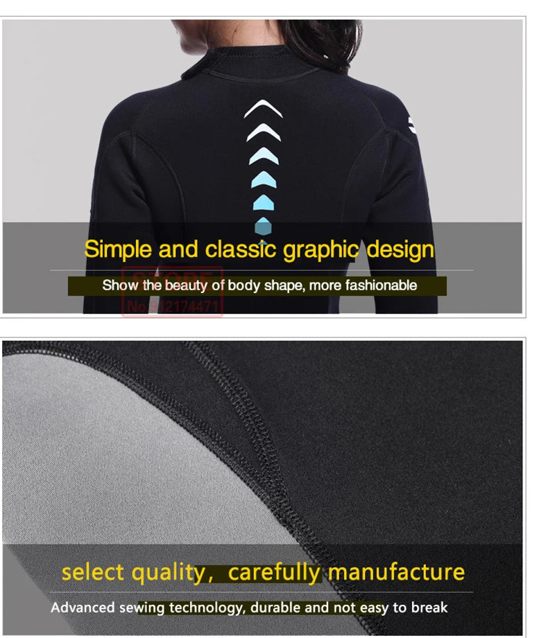 3MM Neoprene Wetsuit Front Zipper Men Kite Surf Diving Suit Women Kayak Swim Scuba Diving and Snorkeling Spearfishing Wetsuits