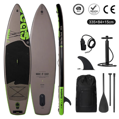 Inflatable Stand Up Paddle Board Includes Paddle, Dual Action Pump, Accessories, 33"*6" Wide Stable Design, Anti-Slip EVA Deck