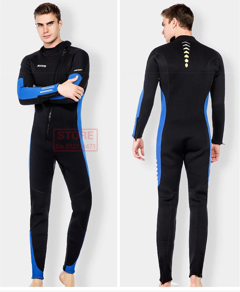 3MM Neoprene Wetsuit Front Zipper Men Kite Surf Diving Suit Women Kayak Swim Scuba Diving and Snorkeling Spearfishing Wetsuits