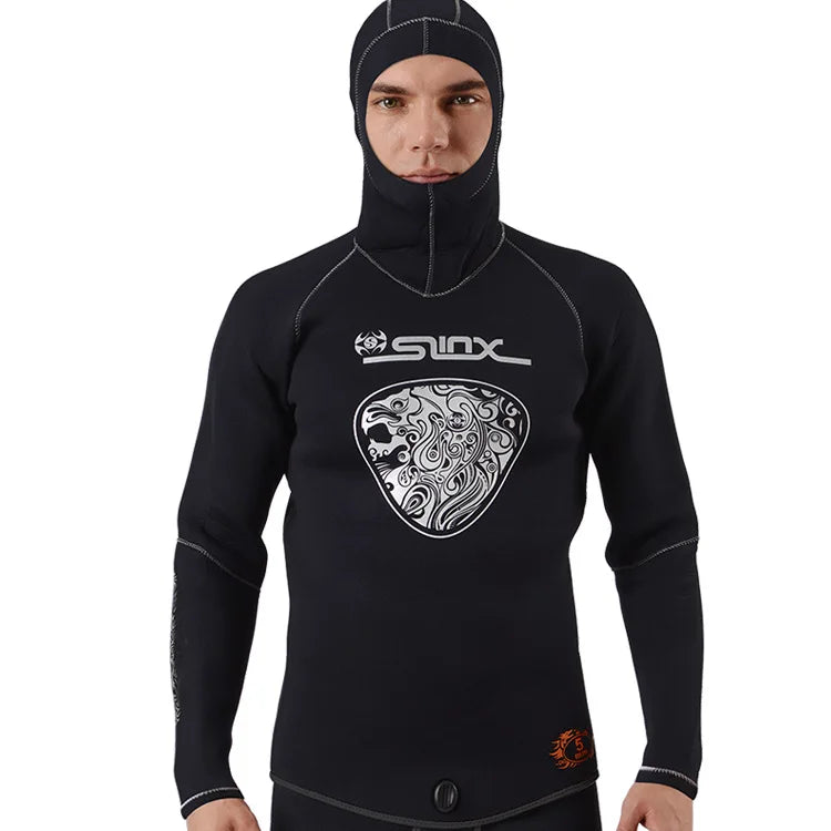 5MM Neoprene Wetsuit Men Tops Pants Diving Suit Equipment Underwater Fishing Spearfishing Kitesurf Swimwear Wetsuit Equipment