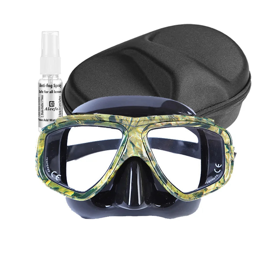 Customize Myopia Diving Mask Snakeskin Anti Fog for Spearfishing Gear Swimming Masks Googles Nearsighted Lenses Short-sighted