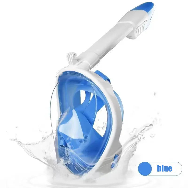Underwater Snorkeling Full Face Children Swimming Mask Set Scuba Diving Respirator Masks Anti Fog Safe Breathing for Kids Adult