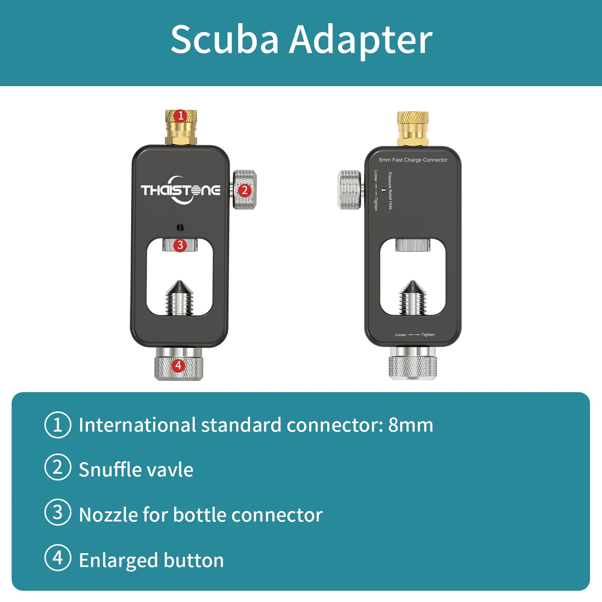 2PCS 1L Scuba Diving Tank Underwater Professional Oxygen Cylinder for Snorkeling 15-25 Minutes, 2 Diving Masks ,1 Scuba Adapter