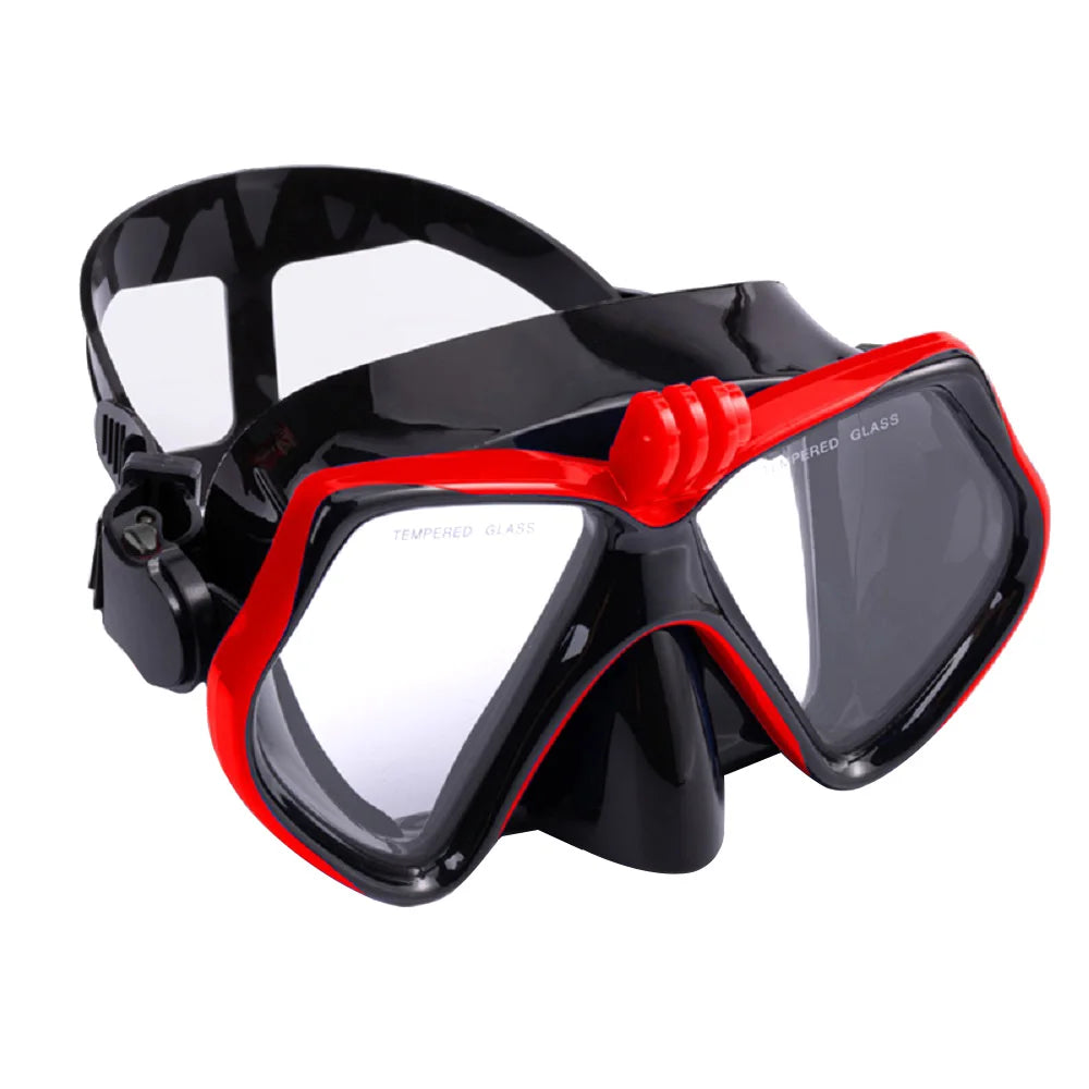Diving Mask Swimming Goggles For GoPro Underwater Sports Camera Tempered Glass Professional Scuba Dry Snorkel Tube Adults Youth