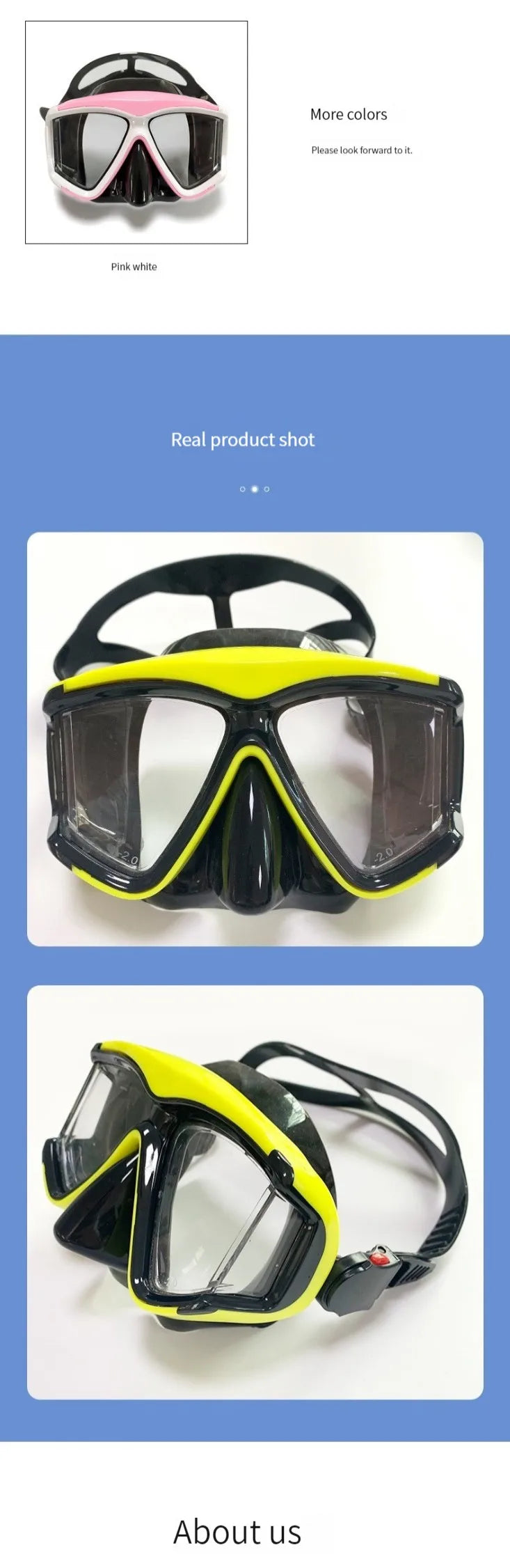 New adult silicone diving glasses professional snorkeling HD swimming tempered glass large frame mask