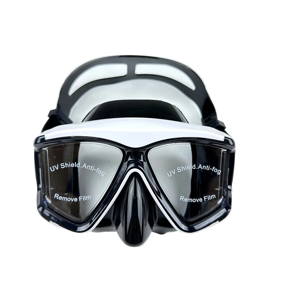 New adult silicone diving glasses professional snorkeling HD swimming tempered glass large frame mask
