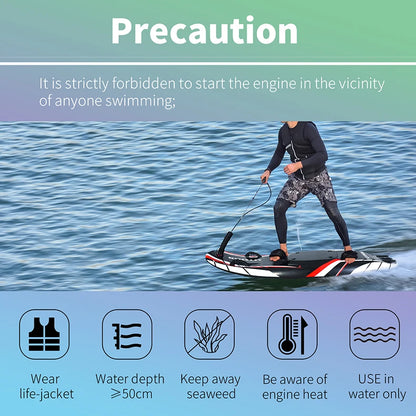 KOOTU Jet Surfboard Fuel-powered surfb Engine 109cc Lightweight Carbon Fiber Surfboard Electric Surfing High Speed Power Surfing