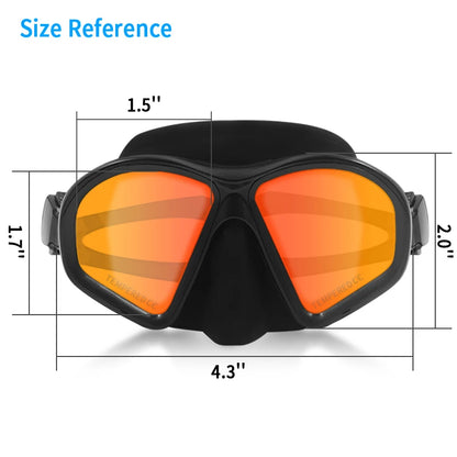 Premium Silicone Small Volume Free Diving Glasses Coloured Lens Low Capacity Mask Scuba Diving Tube Set for Snorkelling