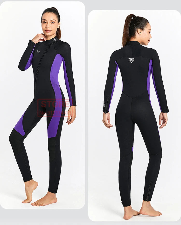 3MM Neoprene Wetsuit Front Zipper Men Kite Surf Diving Suit Women Kayak Swim Scuba Diving and Snorkeling Spearfishing Wetsuits