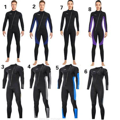 3MM Neoprene Wetsuit Front Zipper Men Kite Surf Diving Suit Women Kayak Swim Scuba Diving and Snorkeling Spearfishing Wetsuits