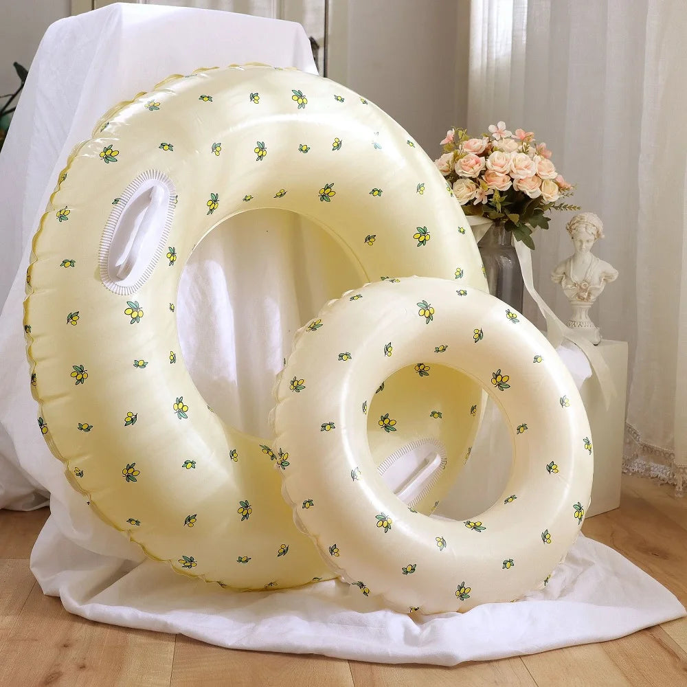 Kids Swimming Ring, PVC Inflatable Float - Striped Design for Boys & Girls, Pool & Beach Floating Donut, Summer Water Play