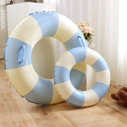 Kids Swimming Ring, PVC Inflatable Float - Striped Design for Boys & Girls, Pool & Beach Floating Donut, Summer Water Play