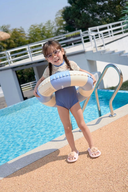 Kids Swimming Ring, PVC Inflatable Float - Striped Design for Boys & Girls, Pool & Beach Floating Donut, Summer Water Play