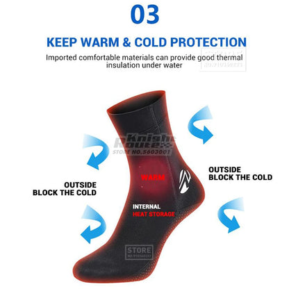Neoprene Socks 3mm For Swimming Diving Socks Rubber Sole Sup Non-Slip Swim Socks Surf Board Socks Water Proof Socks