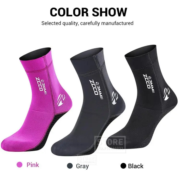 Neoprene Socks 3mm For Swimming Diving Socks Rubber Sole Sup Non-Slip Swim Socks Surf Board Socks Water Proof Socks