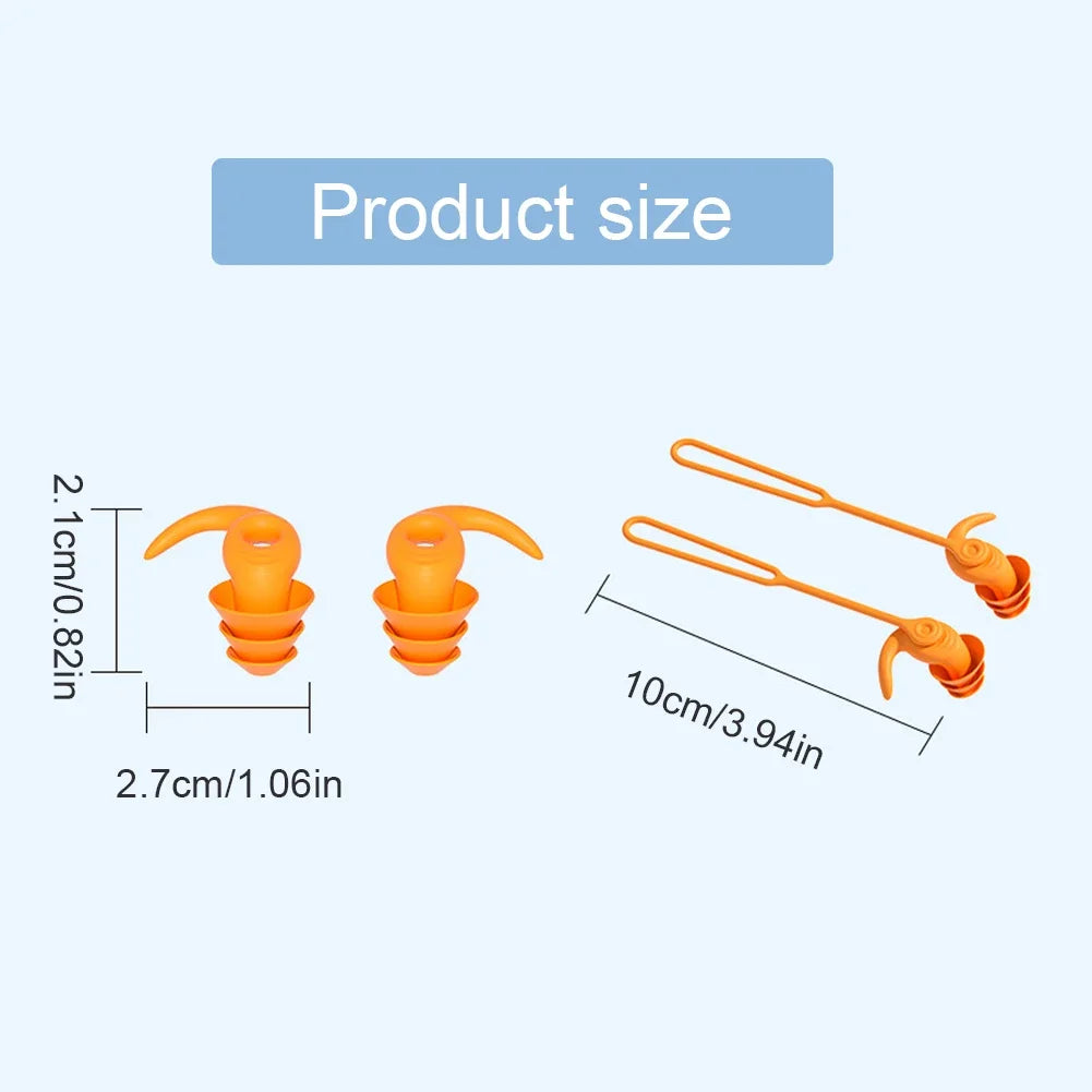 1Pair/2Pair Swim Ear Plugs Silicone Waterproof Anti-noise Pool Accessories SwimmingEarplugs Water Sports Swim Swimming Ear Plugs