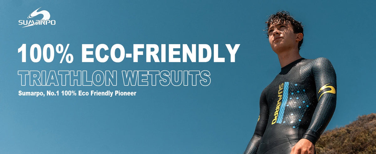 SUMARPO Triathlon Wetsuit for Men, 3/2mm Yamamoto Neoprene for Open Water Swimming