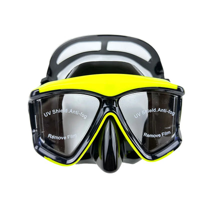 New adult silicone diving glasses professional snorkeling HD swimming tempered glass large frame mask