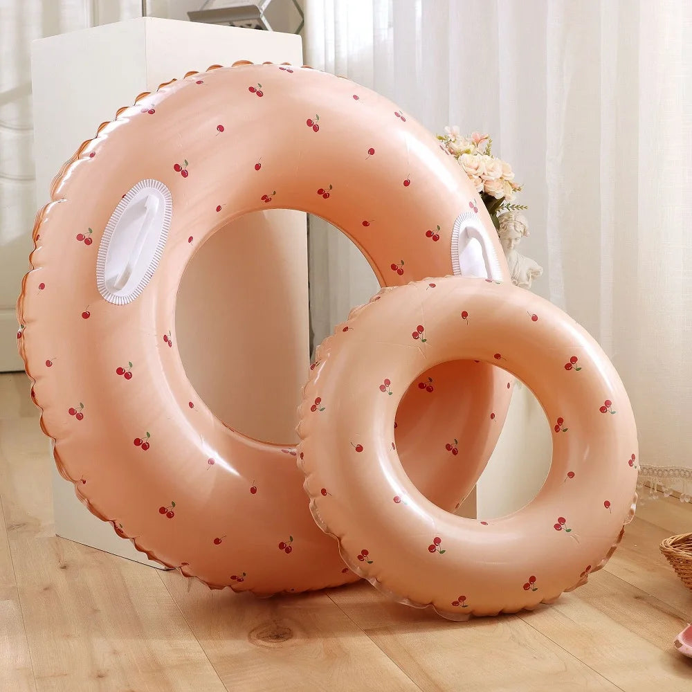 Kids Swimming Ring, PVC Inflatable Float - Striped Design for Boys & Girls, Pool & Beach Floating Donut, Summer Water Play