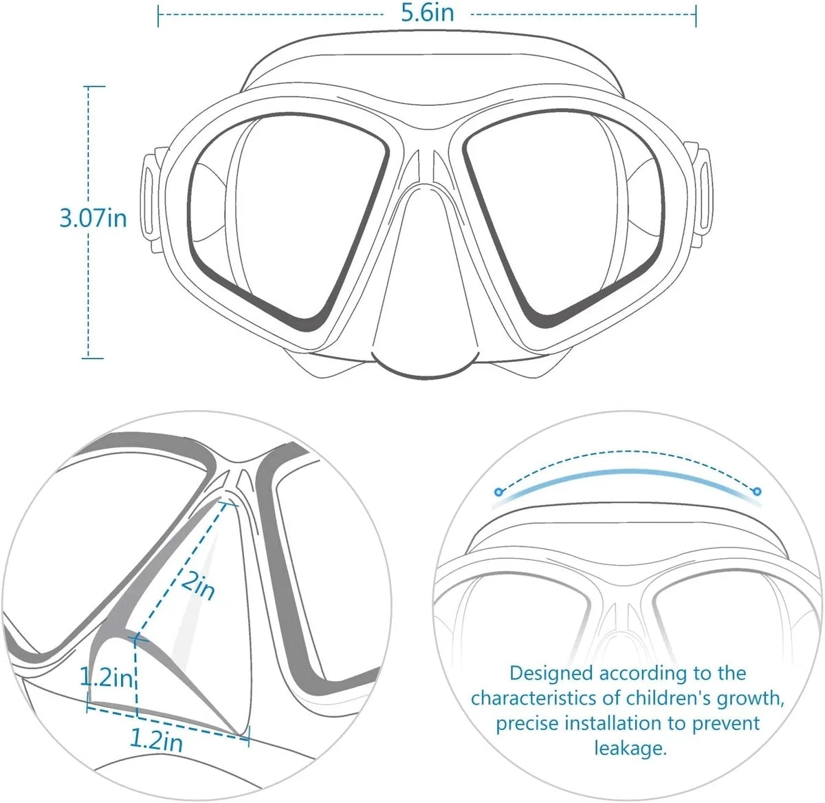 Premium Silicone Small Volume Free Diving Glasses Coloured Lens Low Capacity Mask Scuba Diving Tube Set for Snorkelling