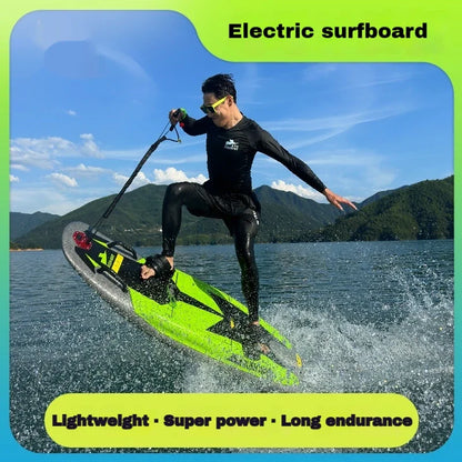 High-Speed Carbon Fiber Electric Surfboard, Jet Power with Li-ion NMC Battery & New Control System, Ribbed KeelEPPforWaterSports